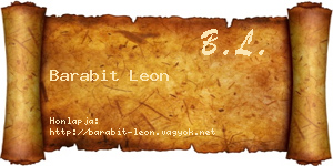 Barabit Leon névjegykártya